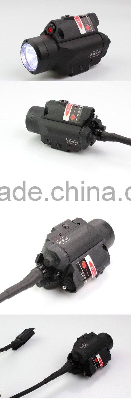 Compact Glock Pistol and Full Size Handgun Fittable Subzero Work Aluminium Tactical Red Laser with 220 Lumens LED flashlight