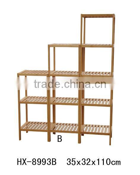excellent bamboo book flower storage shelf