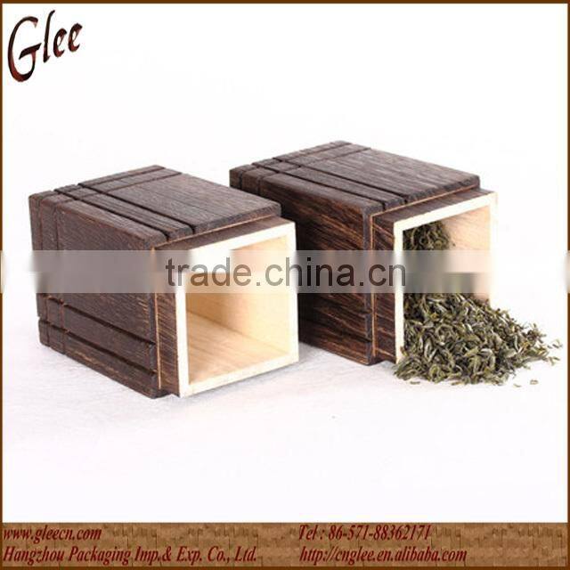 Burned Paulownia Wood Tea Canister Wholesale
