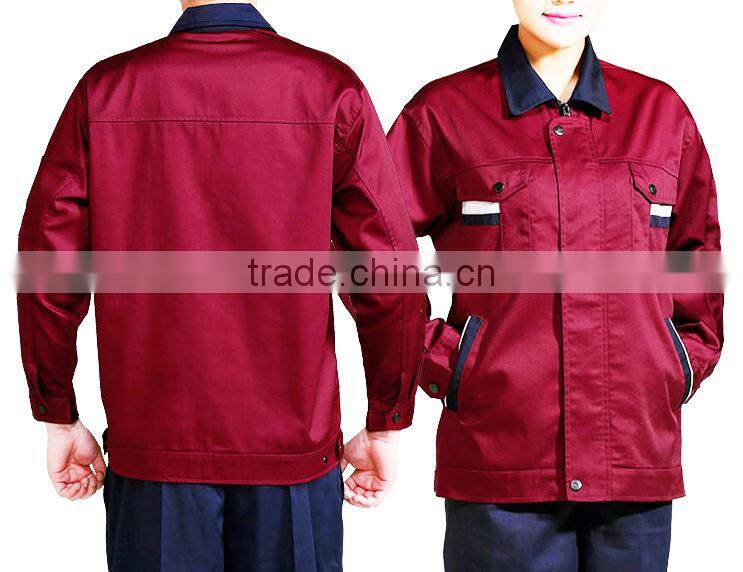 2016 wholesale OEM industrial unisex workwear factory uniform