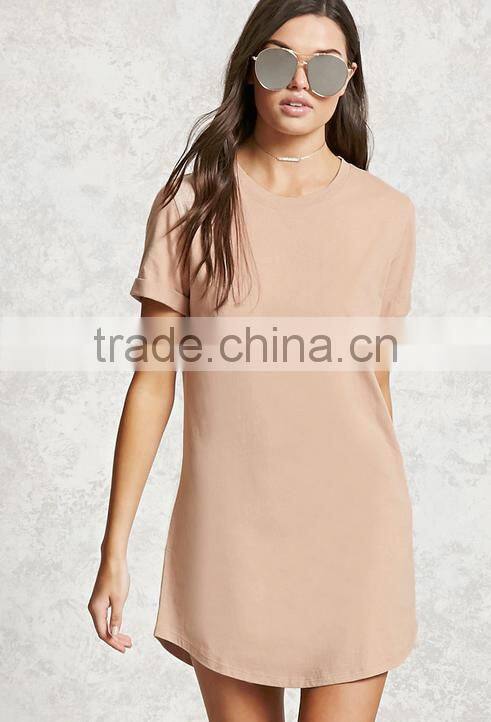 Women Mini Short Sleeve Casual T-Shirt Dress