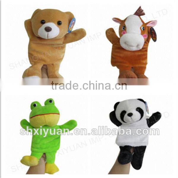 Funny pink animal custom made puppets plush making hand puppets