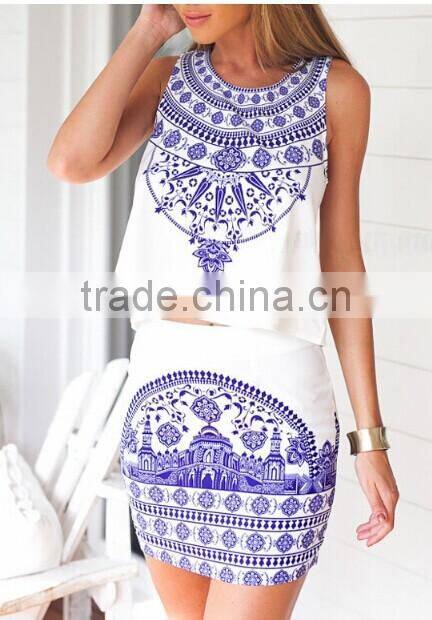 2017 Latest summer pattern for Two Piece Skirt