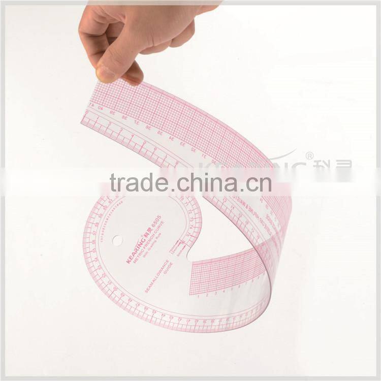 Kearing High Quality Metric Fashion Design Rulers 50m length 1.2 mm thickness flexible plastic Pattern Making Ruler # 8003