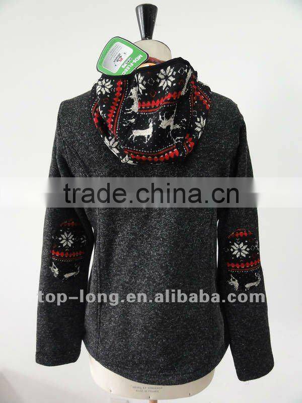 Christmas Outerwear sportswear with hood for women hiking jacket