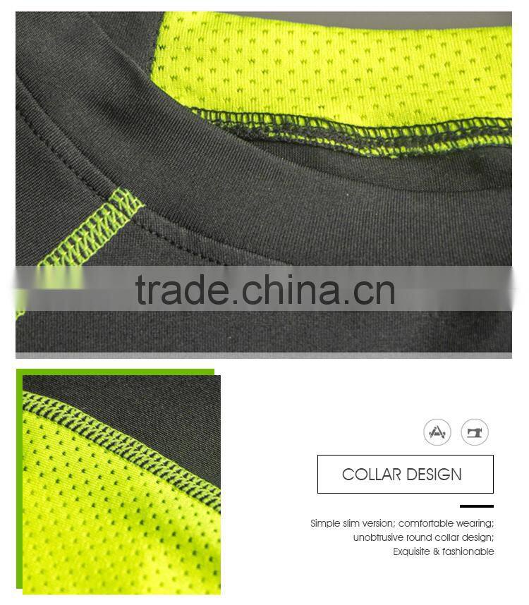 Long Sleeve Breathable anti-bacterial reflective sexy fitness gym apparel for men