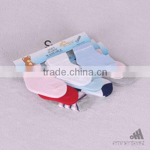 Breathable 100% cotton stock babi sock