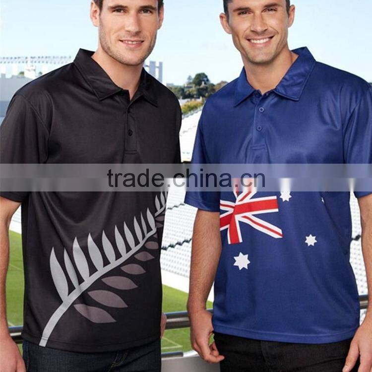 Sublimation print Men polo t shirt