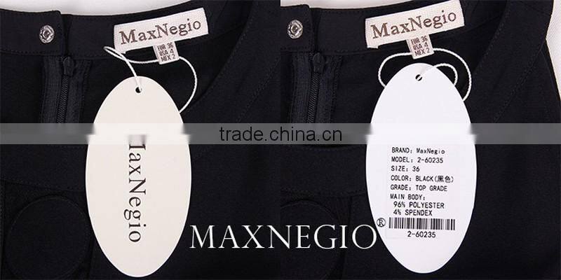 MaxNegio Brand Wholesale Fashion Chiffon 2016 Latest Design Jewel Neck Party Jumpsuit for Ladies