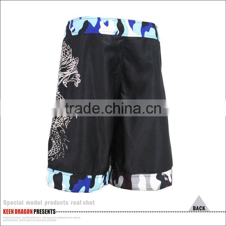 Customized Hot Design OEM Printed Fight mma Crossfit Shorts Black