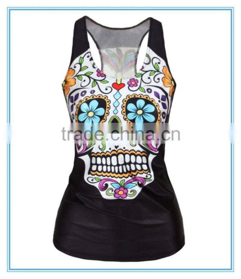 Skull women tight tank top