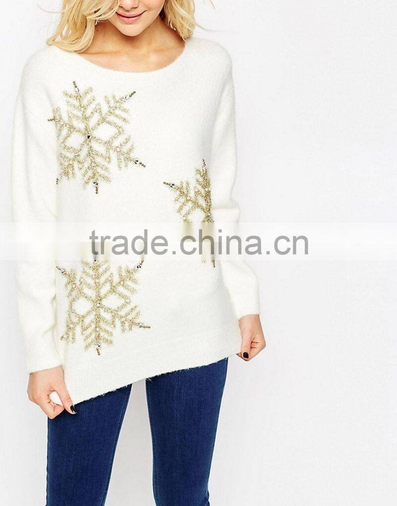 beautiful Christmas pullover sweater designs for women