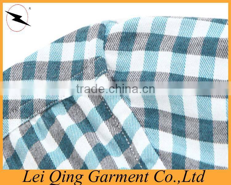Korean fashion green plaid men style shirts