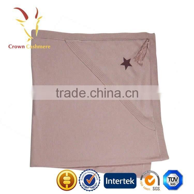 Knitted Baby Intarisa Star Blanket Wholesale With Fringe