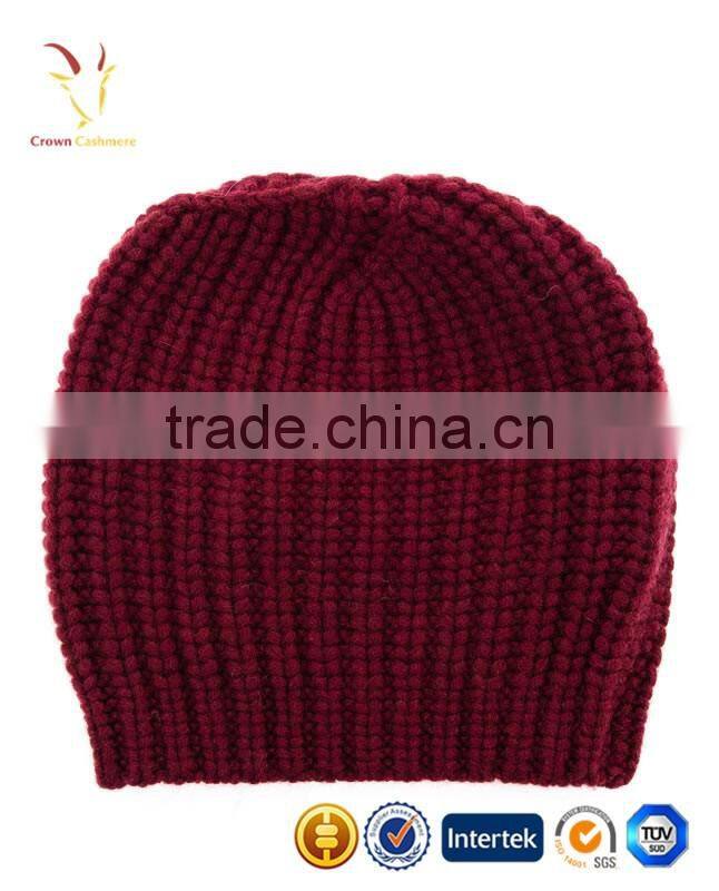 100% Pure Cashmere Womens Knit Hat Beanie,Warm Cap, Custom Sizes for Adult