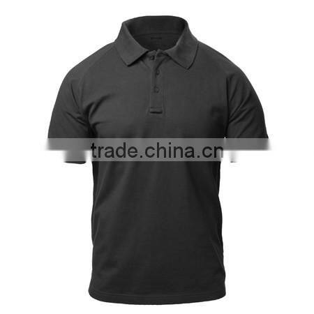high quality custom cotton slim fit plain black polo shirts
