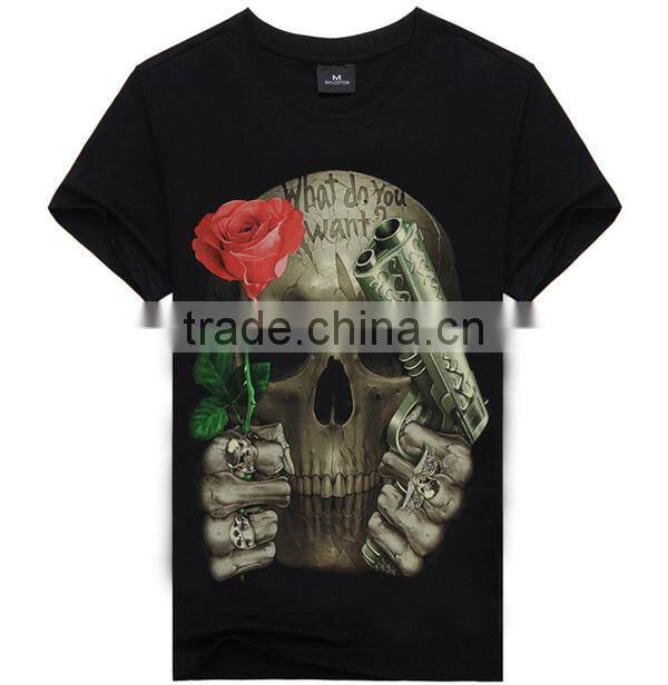 China Clothing Factory Custom Polyester Sport Men 3D Printing T Shirt