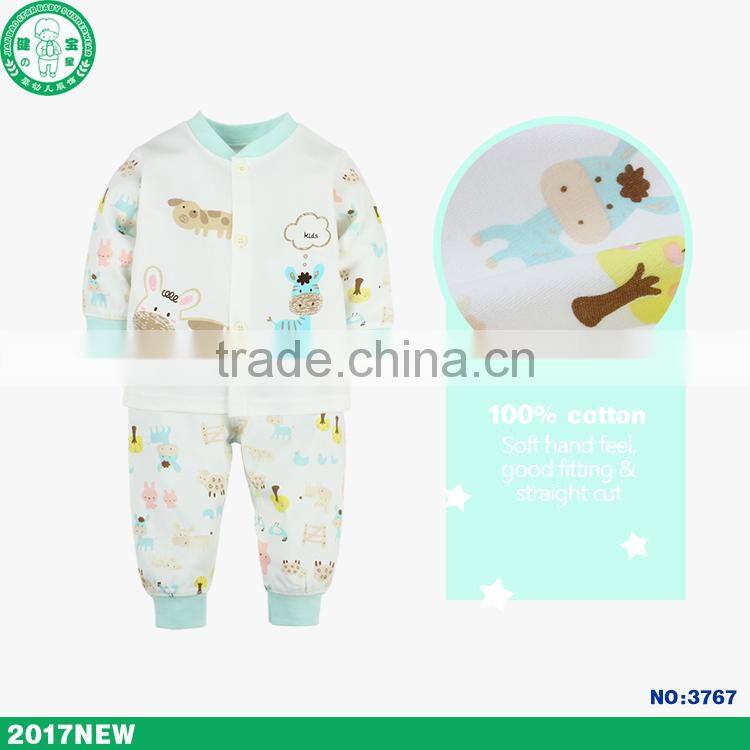 100% cotton long sleeve children boy wear sets with 2pcs baby boy clothes