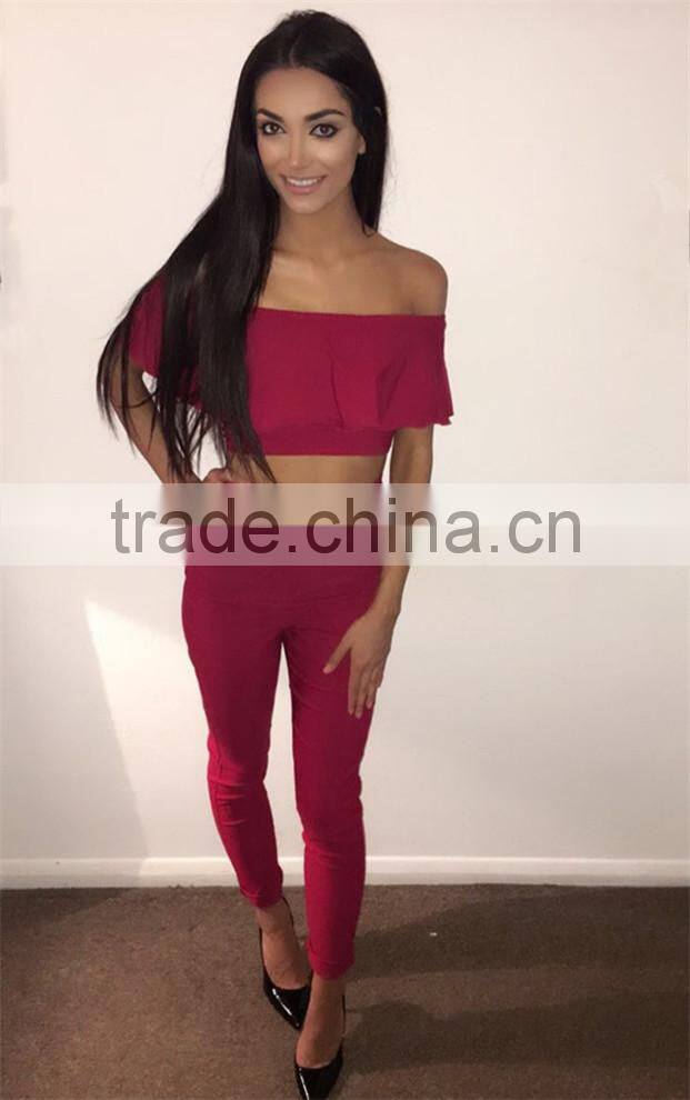 Runwaylover 009 2017 Ladies Summer Fashion Two Piece Suits