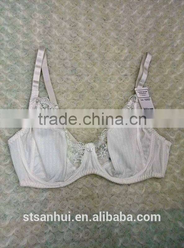Solid color fancy sexy fat women wholesale plus size bras in high quality