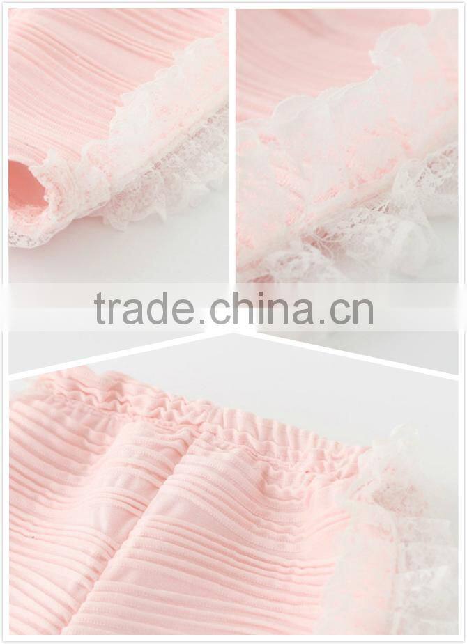 Wholesale 2015 New Design Fall Pink Lace Ruffle Baby Leggings