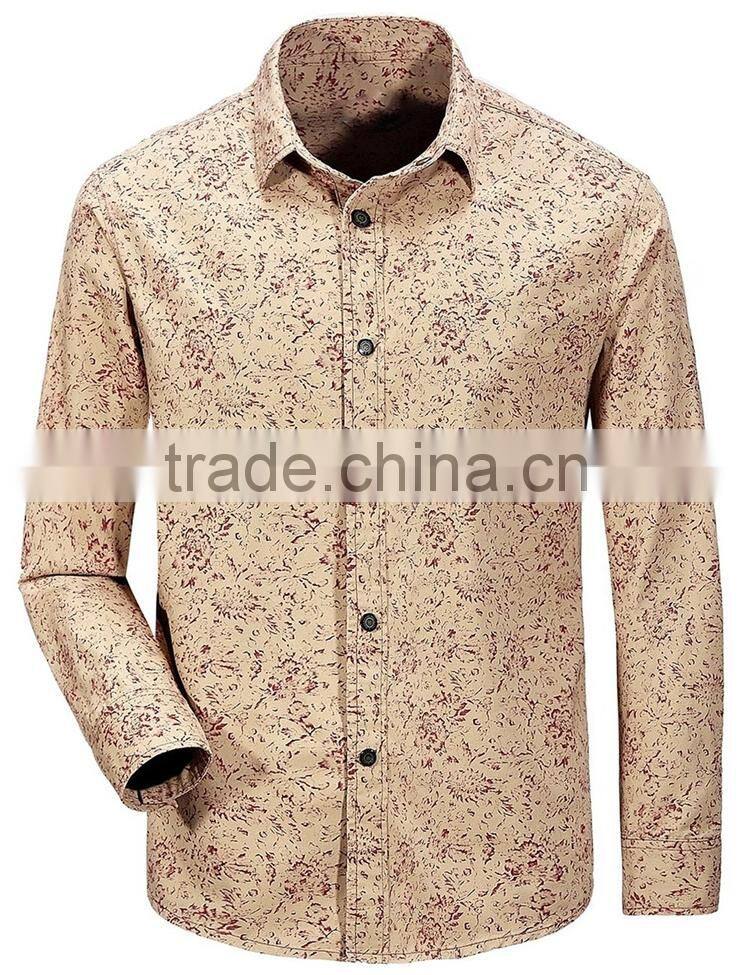 New design men casual shirts floral men european dress shirts