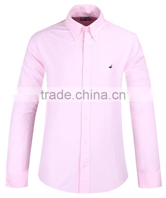 New Trend Oxford men's long sleeve solid casual shirt