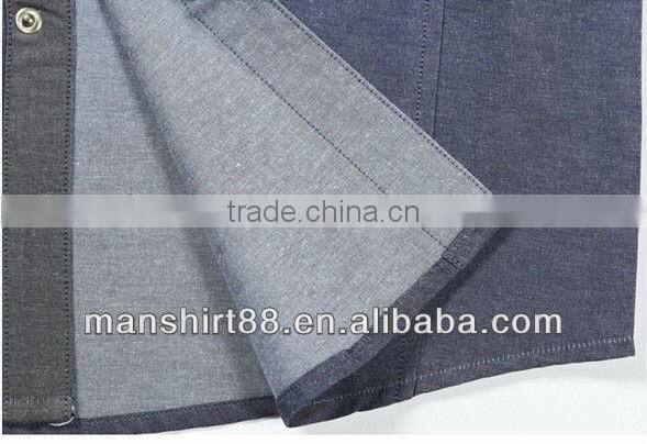 2016 European American Slim fit style 100%Cotton Denim dress Shirt for men