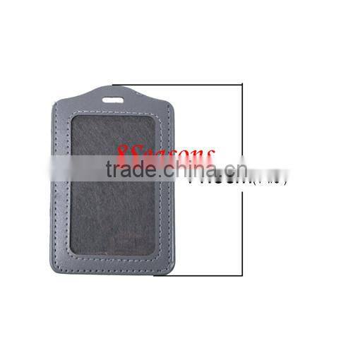Gray Vertical Polyurethane ID Cards Badges Holders 11.3cm x7.3cm