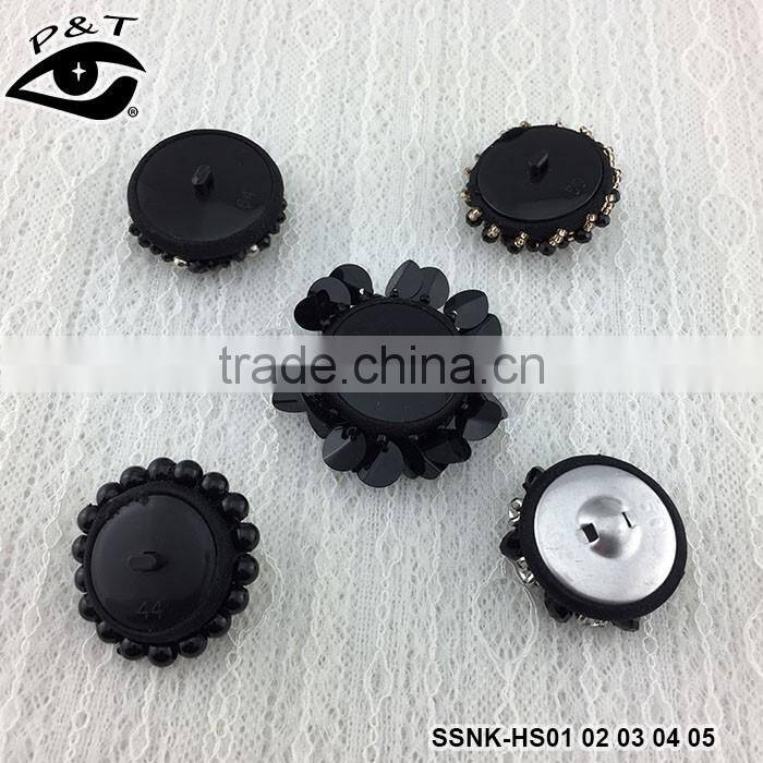 Big Size Resin Black Button Acrylic Beads Buttons For Clothing