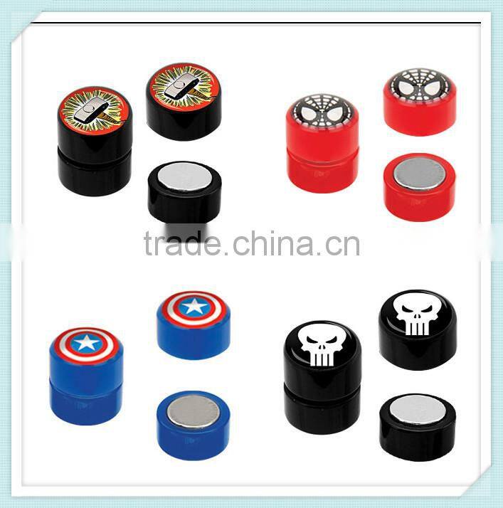 Logo Magnetic Cheater Plugs Earrings 2014 New Body Jewelry Supplier