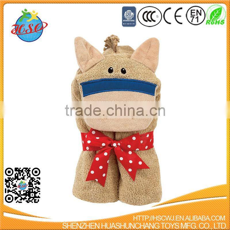 2017 hot sale yellow duck hooded baby bath towel wrap