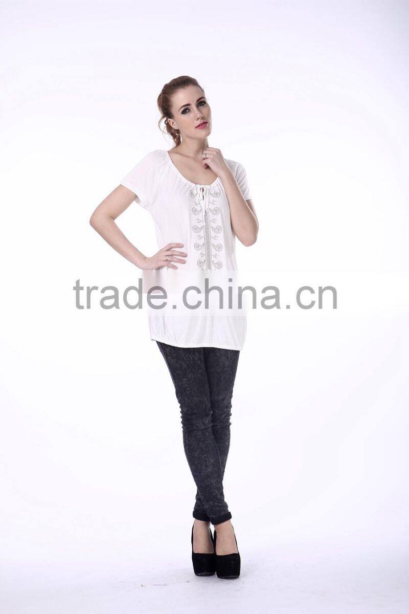 Popular design superior stylish cotton t shirts for women