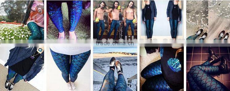 2016 Hot Sale Women Mermaid Leggings Plus Size Multi-color