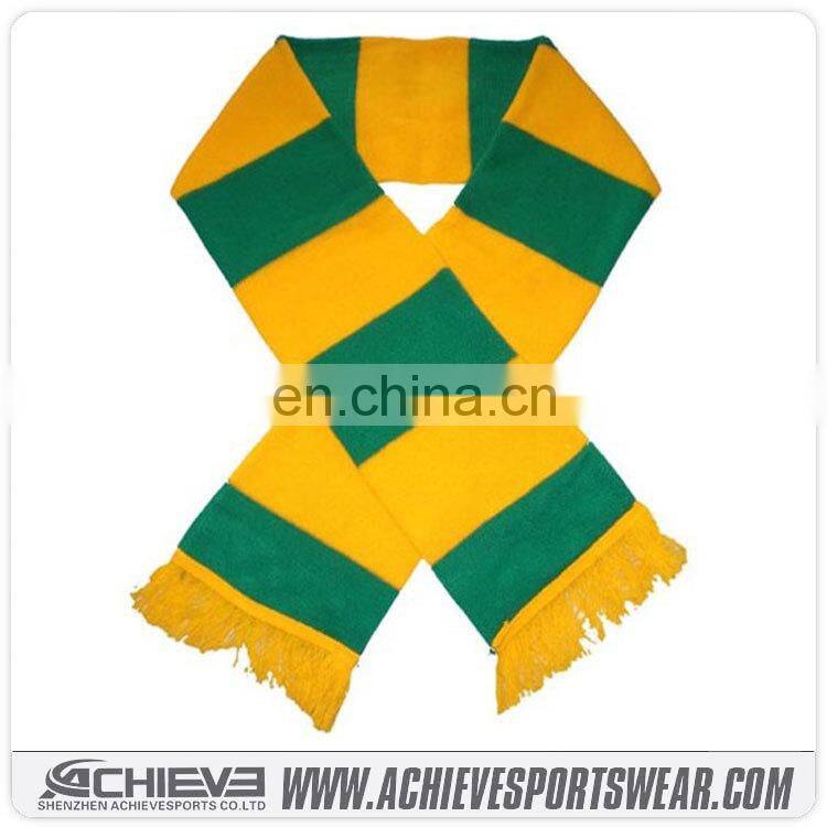 Custom Wholesale Knitted scarf Football Fan Sports Scarf