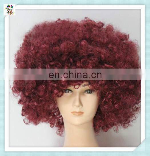 Cheap Colors Synthetic Party Sports Fan Big Curly Afro Wigs HPC-0014