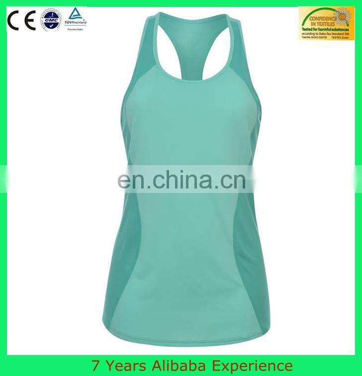 2016 hot sexy womens deep cut gym tank top