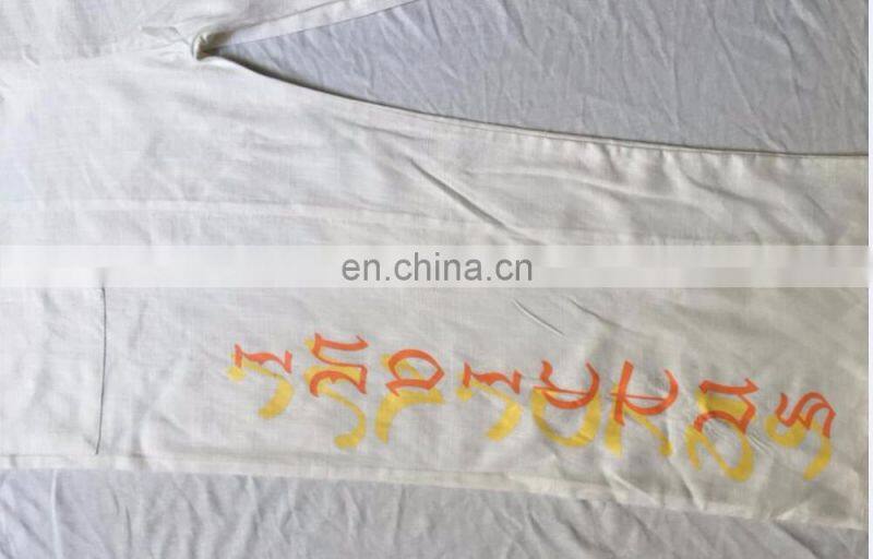 Wholesale 50%linen 50%cotton Loose fitted yoga printed thai pants