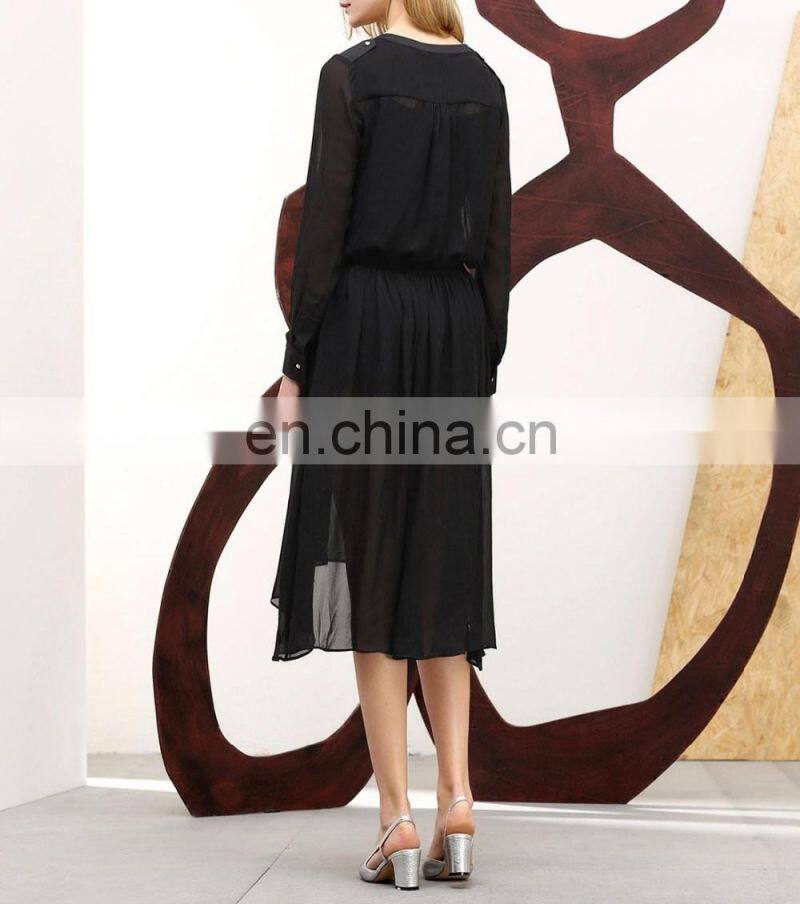 Factory wholesale women black dress