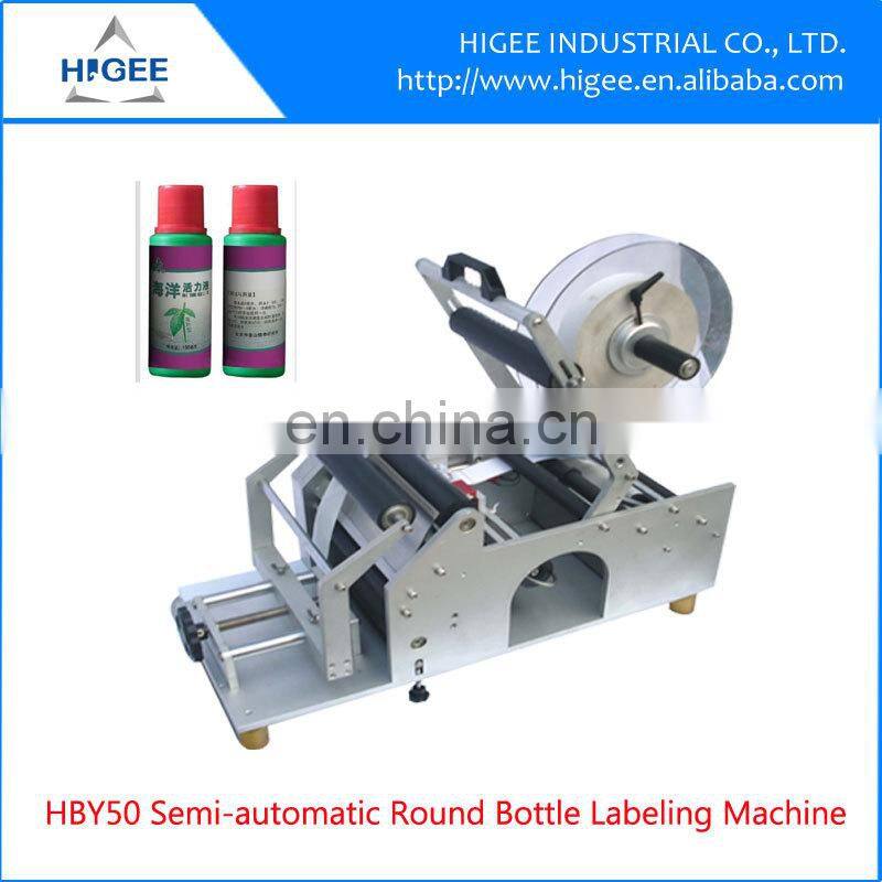 high quality fiat bottle semi automation label attaching machine direct factory price