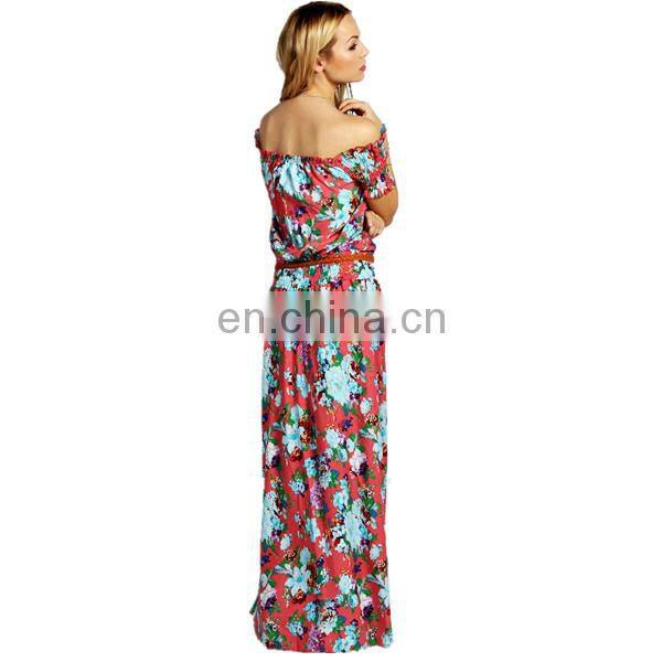 Womens open back sexy floral printing ladies jumpsuit