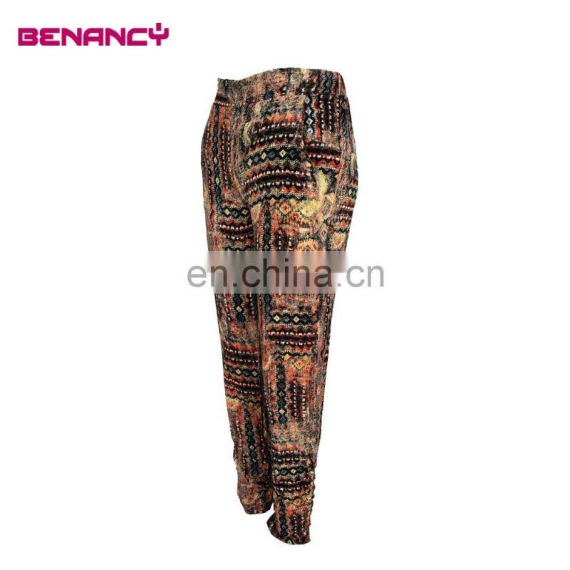 2016 Newest China Wholesale Cheap Clothing Women Bohemian Printed Casual Pants