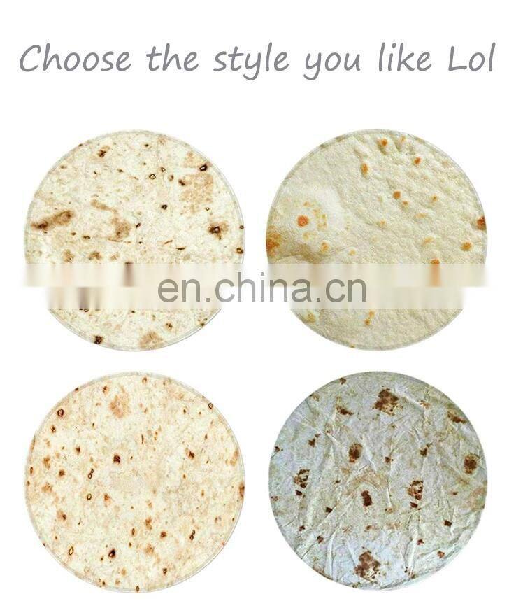 Burrito Blanket Soft Round Tortilla Wrap Egg Roll Carpet Picnic Beach Towel Home Bed Sofa Decor 48inch