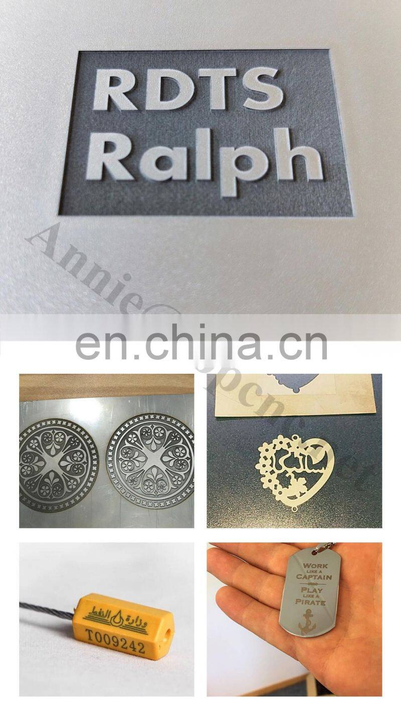 High quality fiber laser marking machine with slide table making machine for metal jewelry