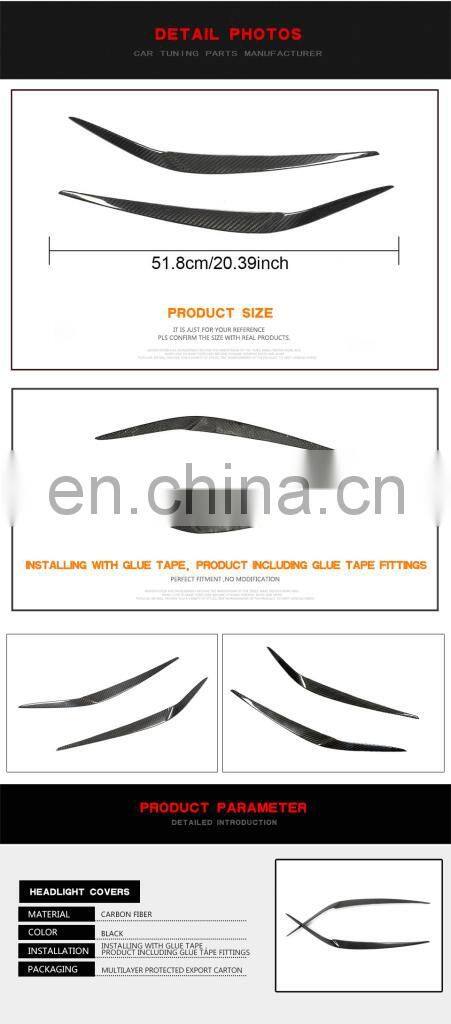 for BMW X3 Carbon Fiber Headlight Covers Eyebrows Eyelids 2018-2019