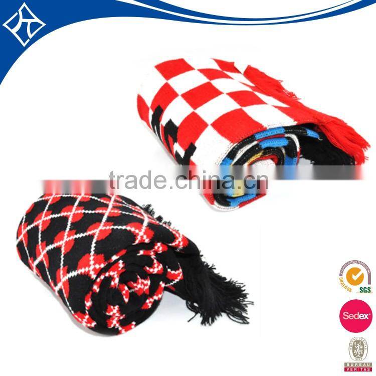 High quality 100% acrylic custom knitted scarf