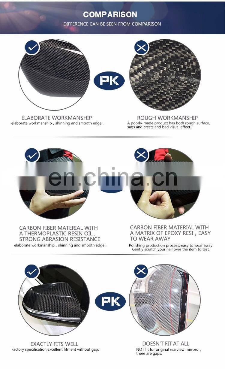 Replacement F30 Carbon Fiber Car rear view Side Mirror Covers for BMW 3 Series F30 12-16