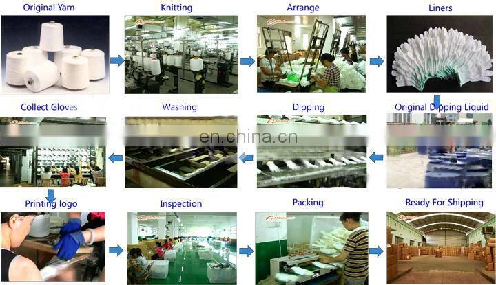 HY Customized nitrile coated gloves daily work safety gloves