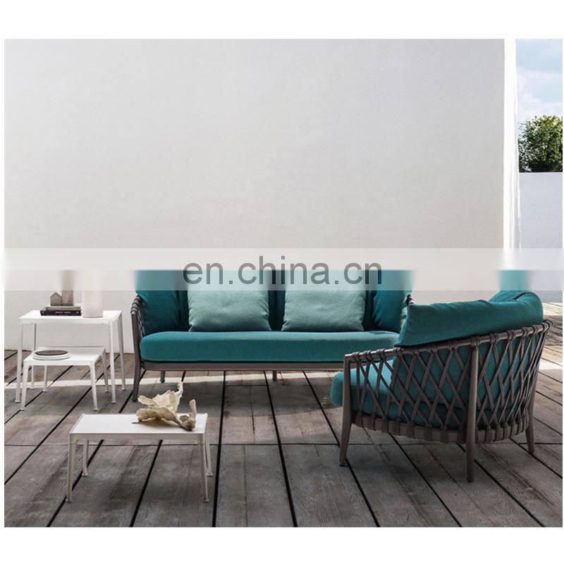 Luxury marble table Popular outdoor furniture Italy design outdoor sofa new customized modern fabric sofa