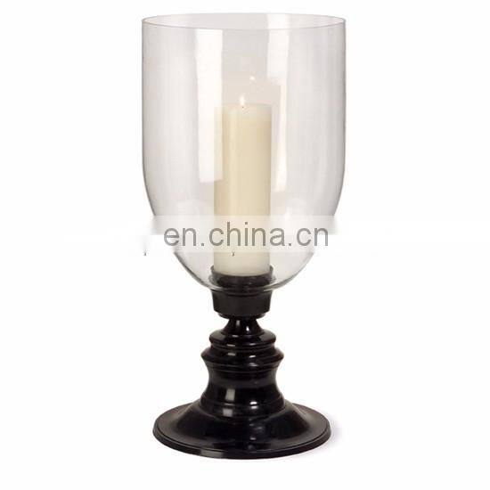 tall glass chimney candle holders